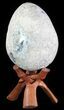 Crystal Filled Celestine (Celestite) Egg Geode #59361-2